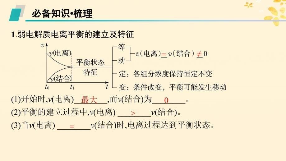 适用于新高考新教材备战2025届高考化学一轮总复习第8章水溶液中的离子反应与平衡第39讲电离平衡课件_第5页