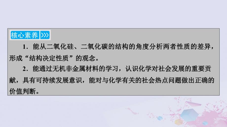 新教材适用2023_2024学年高中化学第5章化工生产中的重要非金属元素第3节无机非金属材料课件新人教版必修第二册_第4页