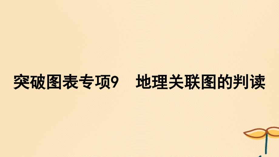 2025届高考地理一轮总复习特色专题25突破图表专项9地理关联图的判读课件_第1页