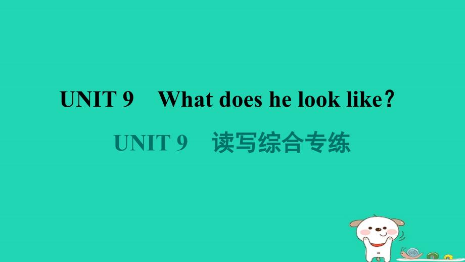 广东省2024七年级英语下册Unit9Whatdoeshelooklike读写综合专练课件新版人教新目标版_第1页