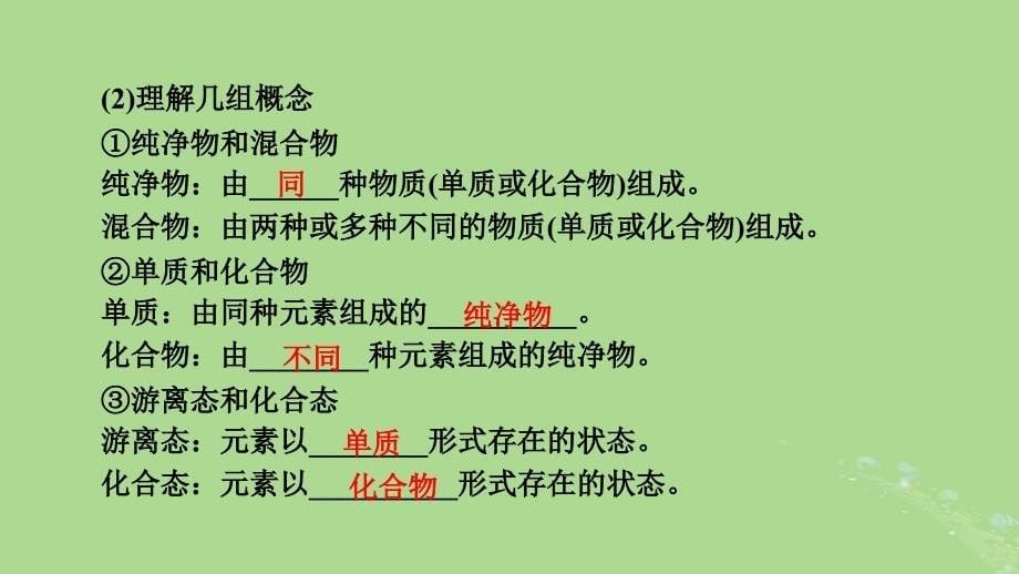 2025版高考化学一轮总复习第1章化学物质及其变化第1讲物质的组成分类及性质课件_第5页