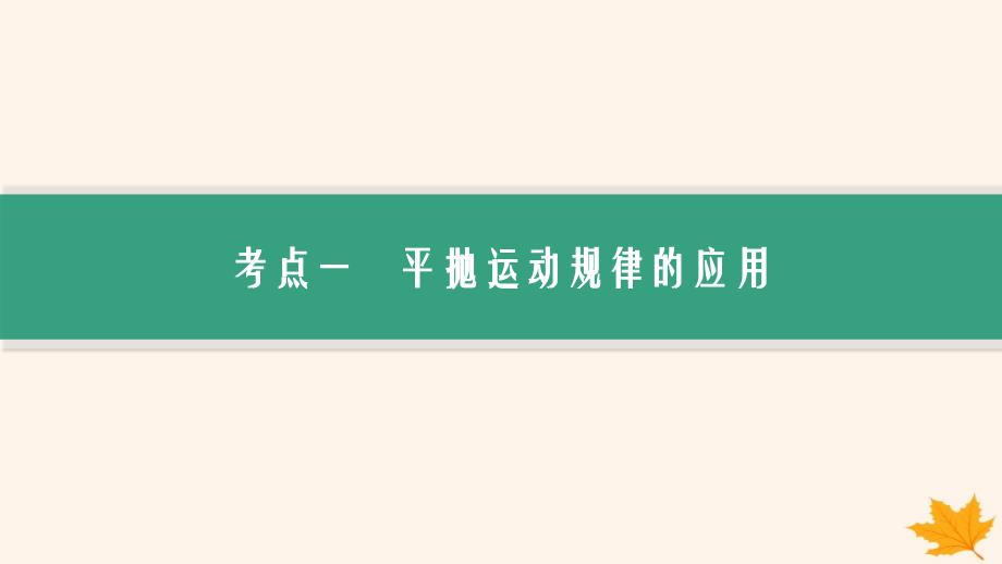 适用于新高考新教材备战2025届高考物理一轮总复习第4章抛体运动与圆周运动第2讲抛体运动课件_第2页