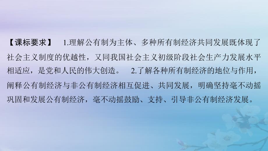 2025届高考政治一轮总复习必修2第一单元生产资料所有制与经济体制第一课我国的生产资料所有制课件_第3页