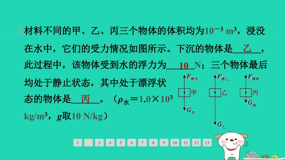 安徽省2024八年级物理下册第9章浮力9.3物体的浮与沉课件新版沪科版_第3页