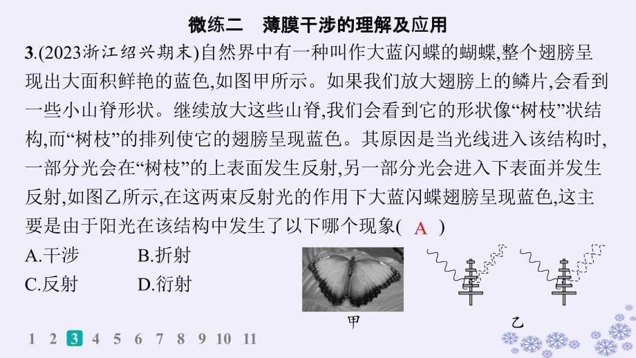 适用于新高考新教材浙江专版2025届高考物理一轮总复习第13单元光学作业34光的波动性课件新人教版_第5页