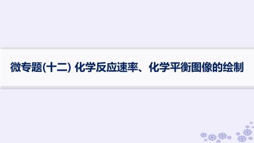 适用于新高考新教材浙江专版2025届高考化学一轮总复习第7章化学反应速率与化学平衡微专题十二化学反应速率化学平衡图像的绘制强基练课件新人教版