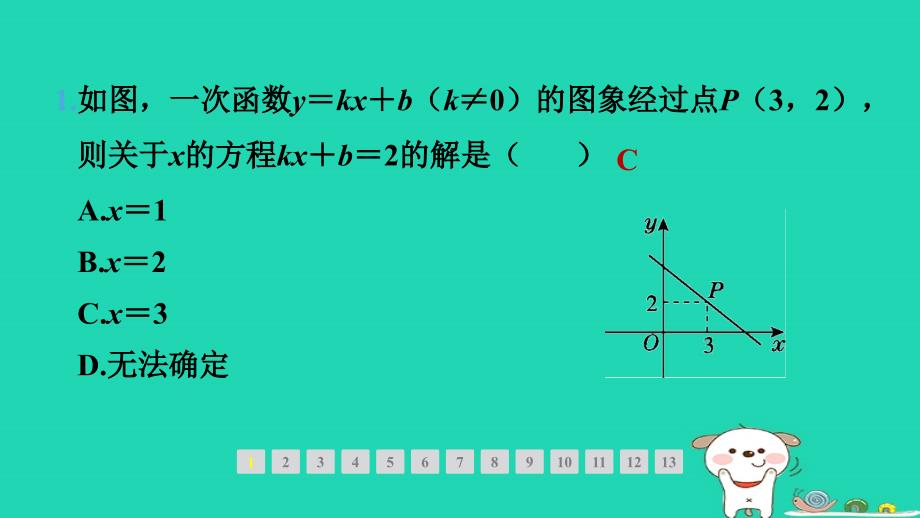 福建省2024八年级数学下册第十九章一次函数19.2一次函数第7课时一次函数和一元一次方程不等式课件新版新人教版_第2页