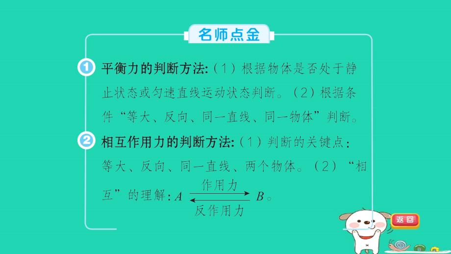 2024八年级物理下册第八章力与运动专题特训二辨析二力平衡与相互作用力课件新版教科版_第2页