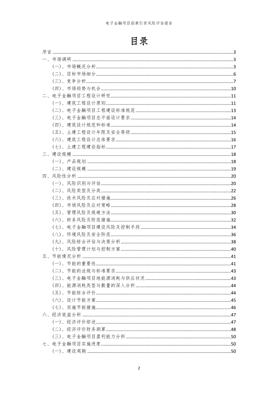 2023年电子金融项目招商引资风险评估报告_第2页