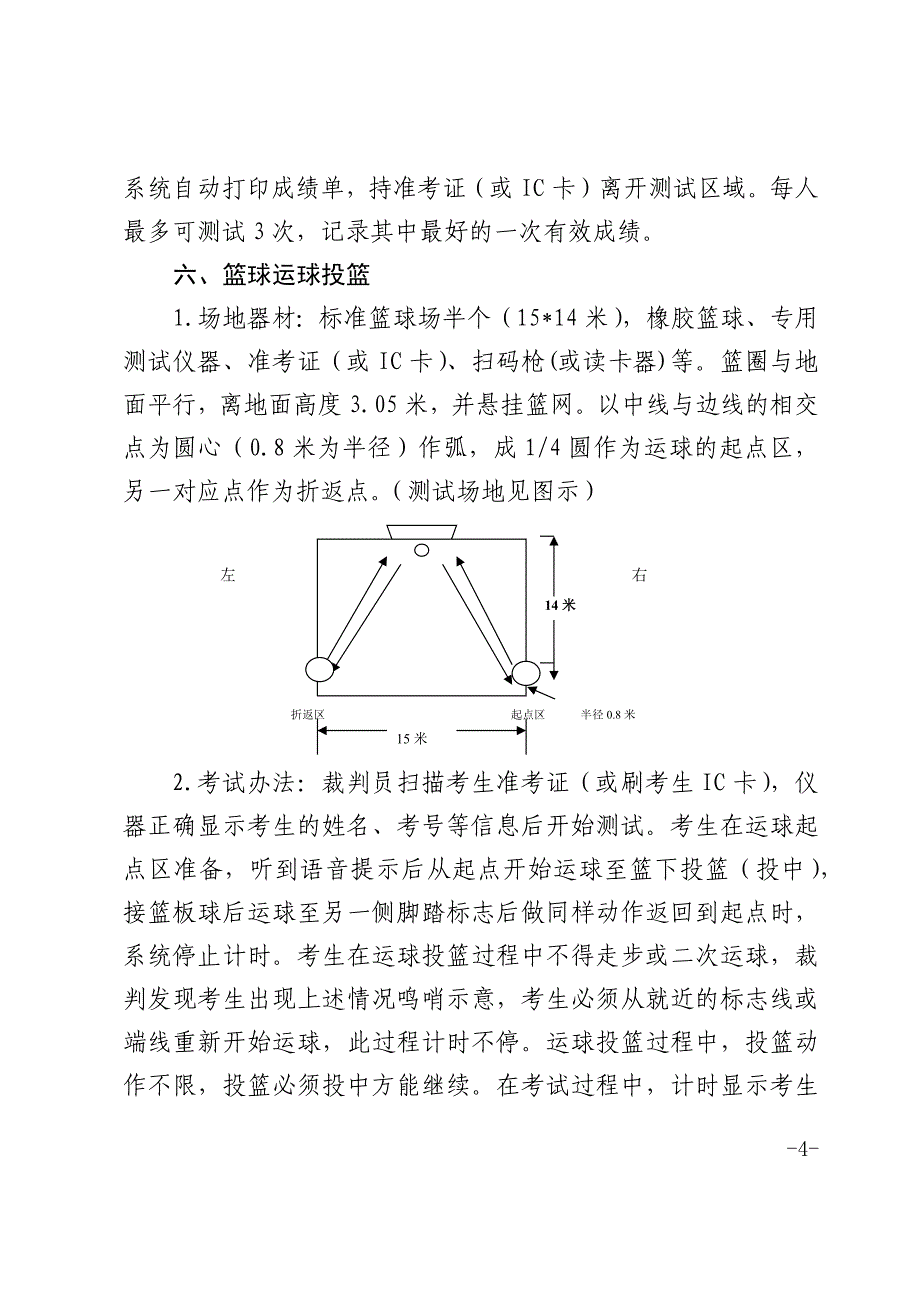 初中学业水平考试体育集中考试项目考试办法（电子测试适用）_第4页