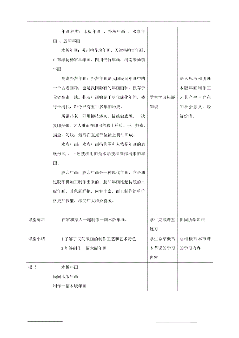 木版年画 教案 浙美版美术五年级下册_第3页