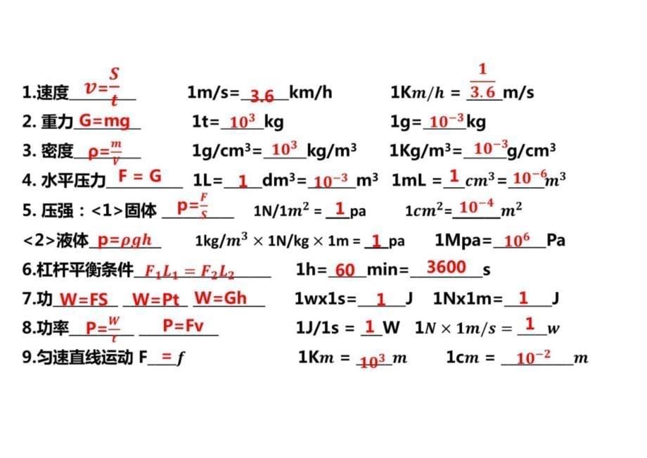 八九年级物理公式+汇集_第5页