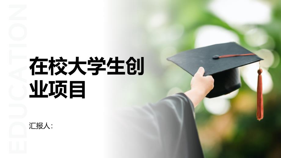 在校大学生可以做的创业项目(参考模板)_第1页