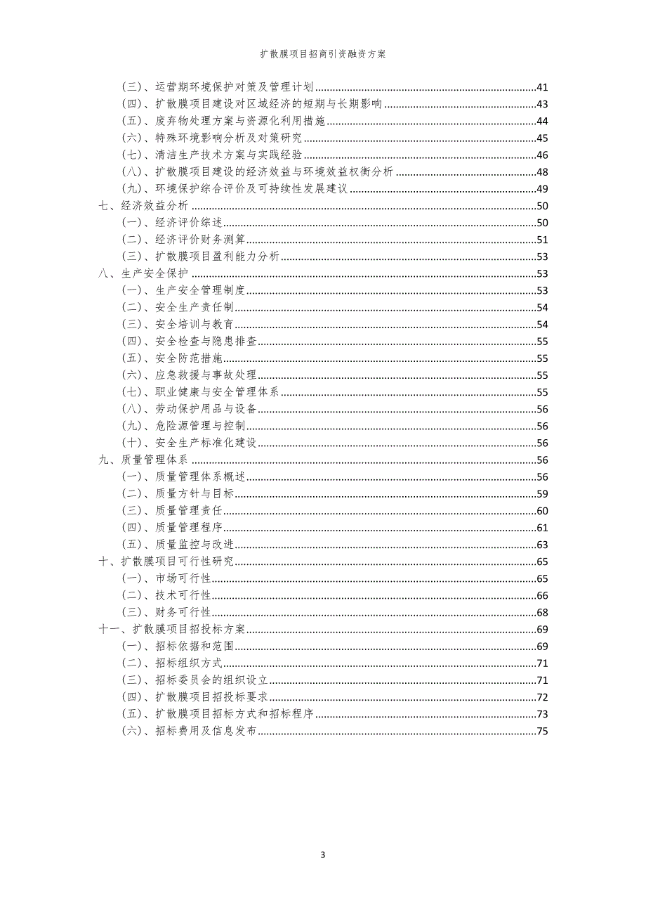 2023年扩散膜项目招商引资融资方案_第3页