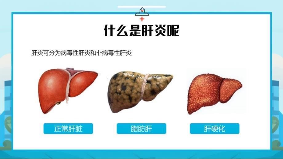 蓝色卡通风世界肝炎日知识介绍_第5页