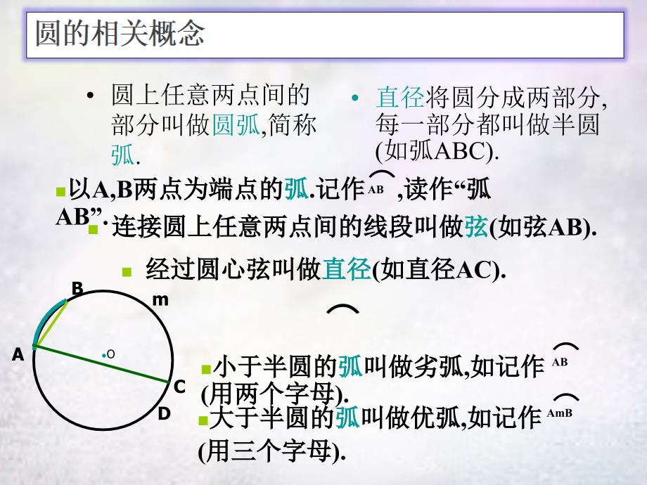 河南省上蔡县第一初级中学九年级数学下册28.1.2圆的对称性课件1华东师大版_第4页