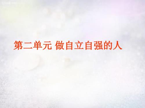 七年级政治下册第二单元做自立自强的人复习课件新人教版