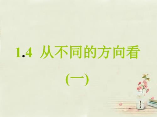 山东省青岛市城阳区第六中学七年级数学上册1.4从不同方向看课件1新版北师大版