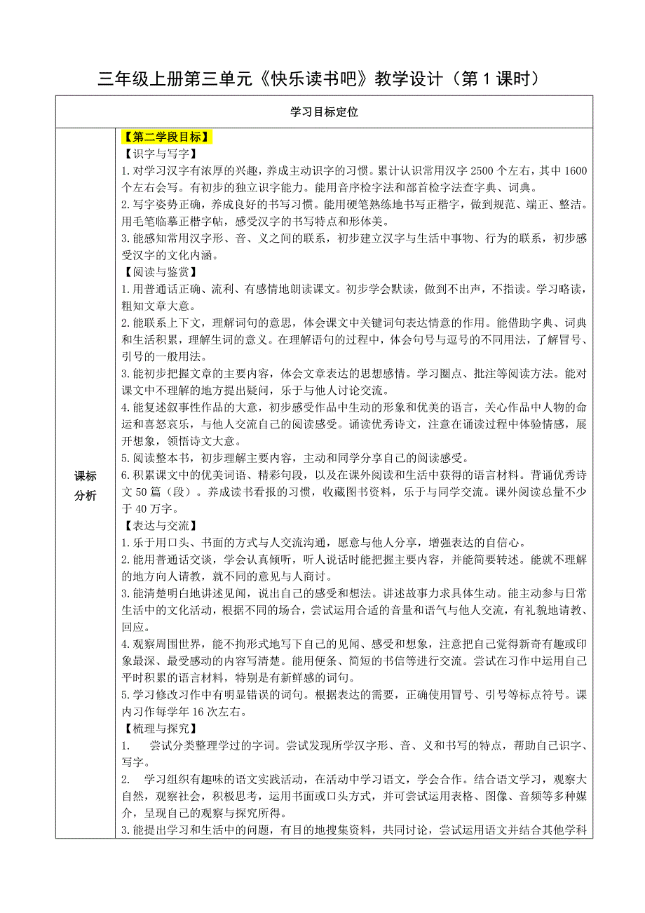 第三单元快乐读书吧：在那奇妙的王国里 大单元教学设计 统编版语文三年级上册_第1页