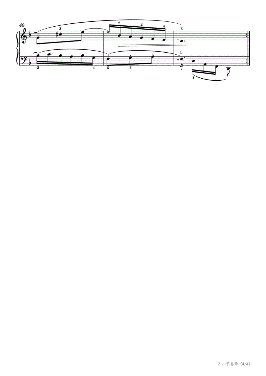 四级：2.小前奏曲（江苏省音协钢琴考级-A套） 高清钢琴谱五线谱_第4页
