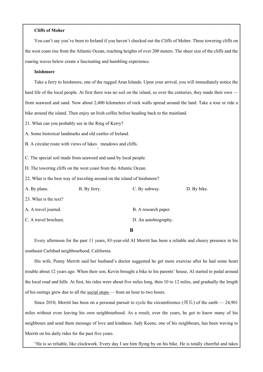 浙江省浙东北（ZDB）联盟2023-2024学年高二下学期期中联考英语 Word版无答案_第4页