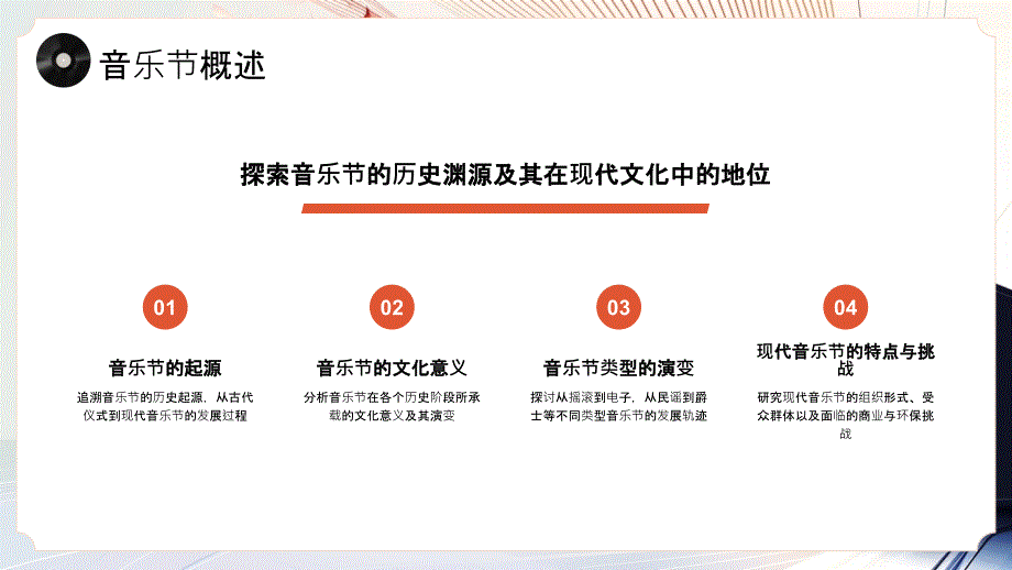 橙色简约音乐节介绍PPT_第4页