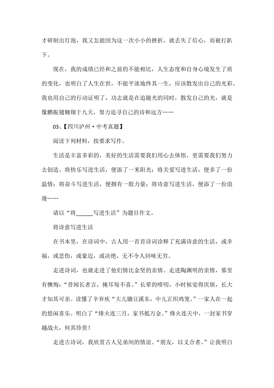 中考优秀作文莫辜负青春韶华、我的励志故事六篇_第4页