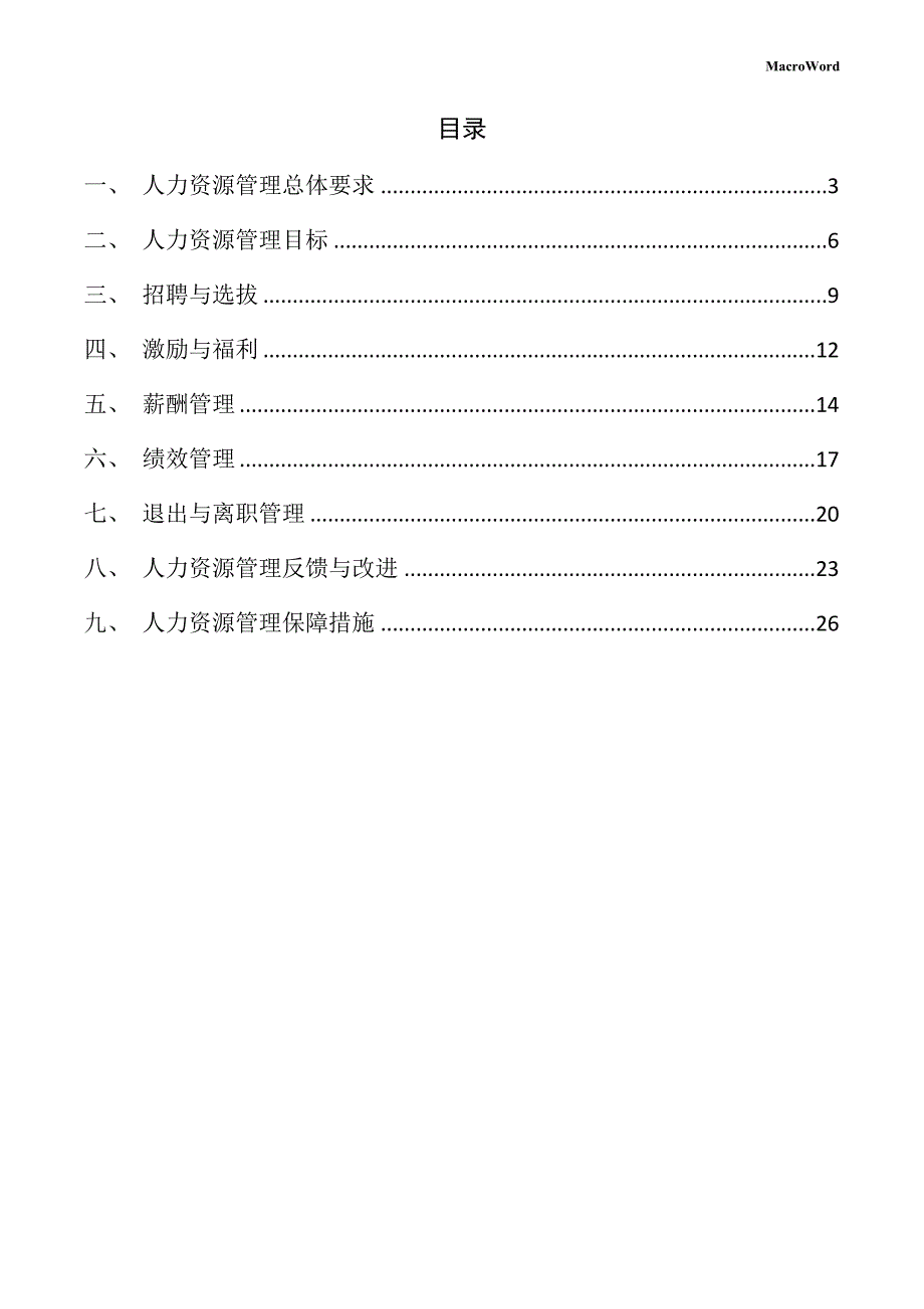 停车场设备项目人力资源管理手册_第2页