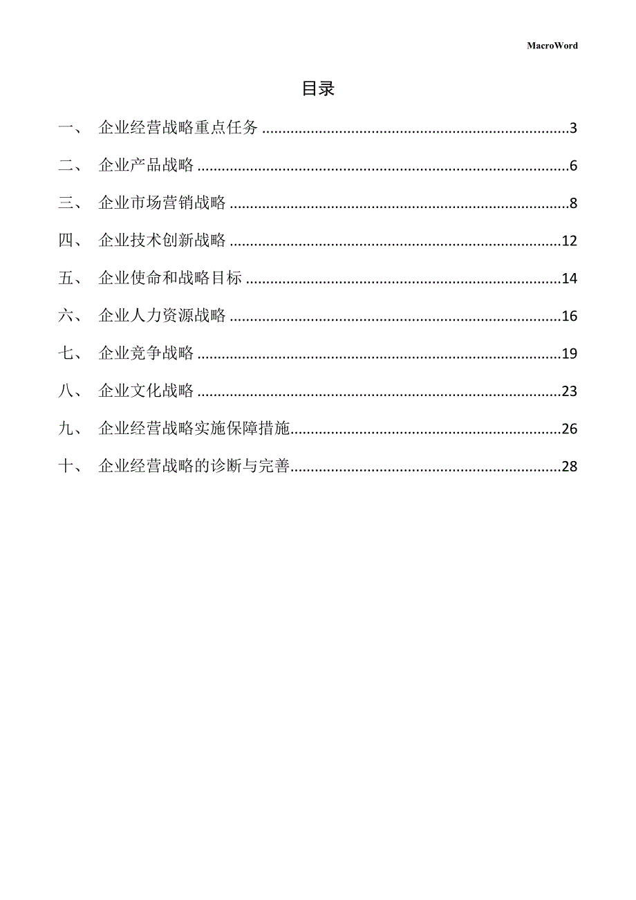 包装成型机械项目企业经营战略手册_第2页