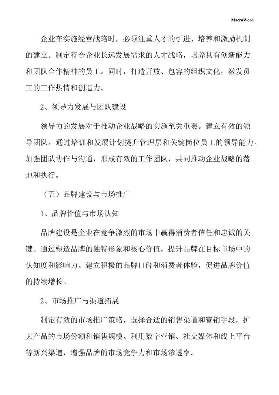 包装成型机械项目企业经营战略手册_第5页