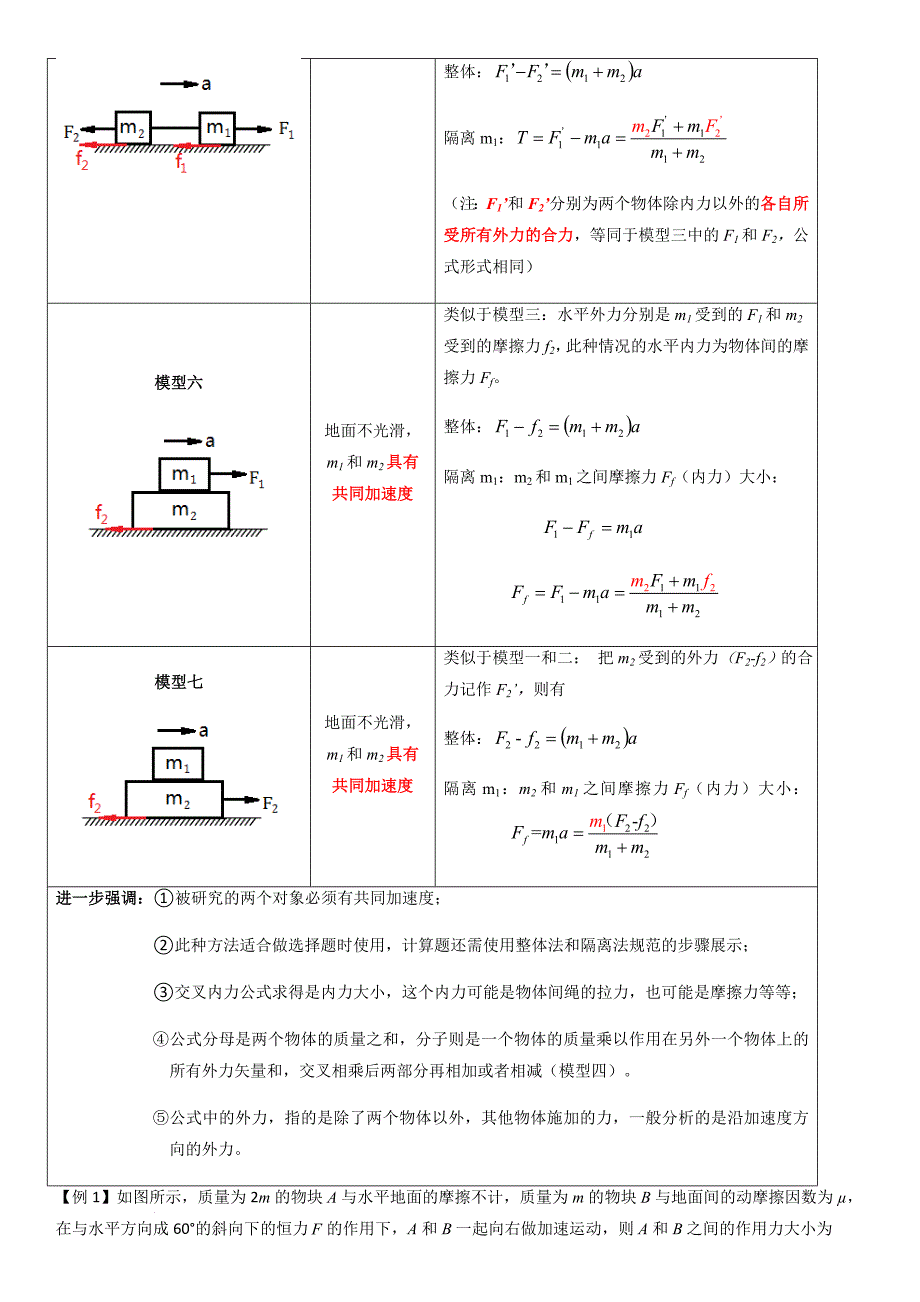 专题17 动力学中的连接体问题、临界极值问题（学生版）新高一物理多维度导学与分层专练_第3页