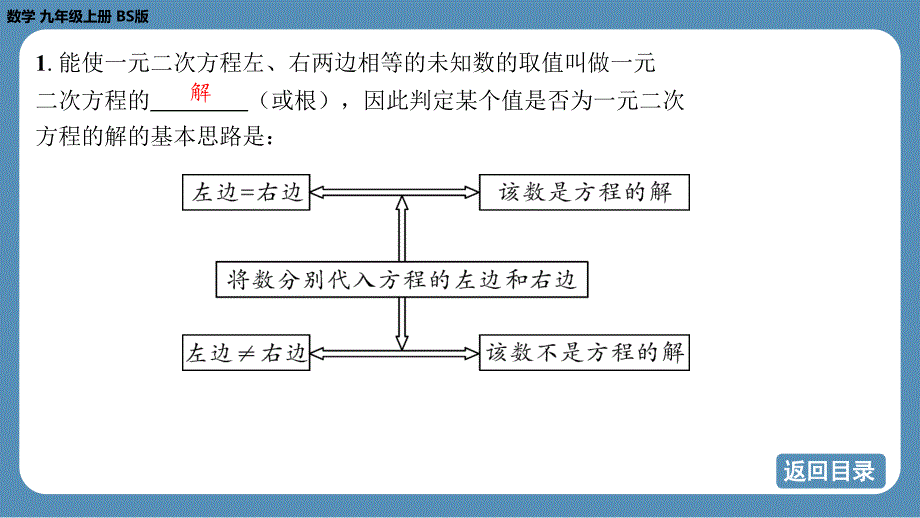 2024-2025学年度北师版九上数学2.1认识一元二次方程（第二课时）【课件】_第4页