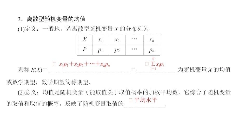 【课件】离散型随机变量及其分布列、均值与方差课件-2025届高三数学一轮复习_第5页