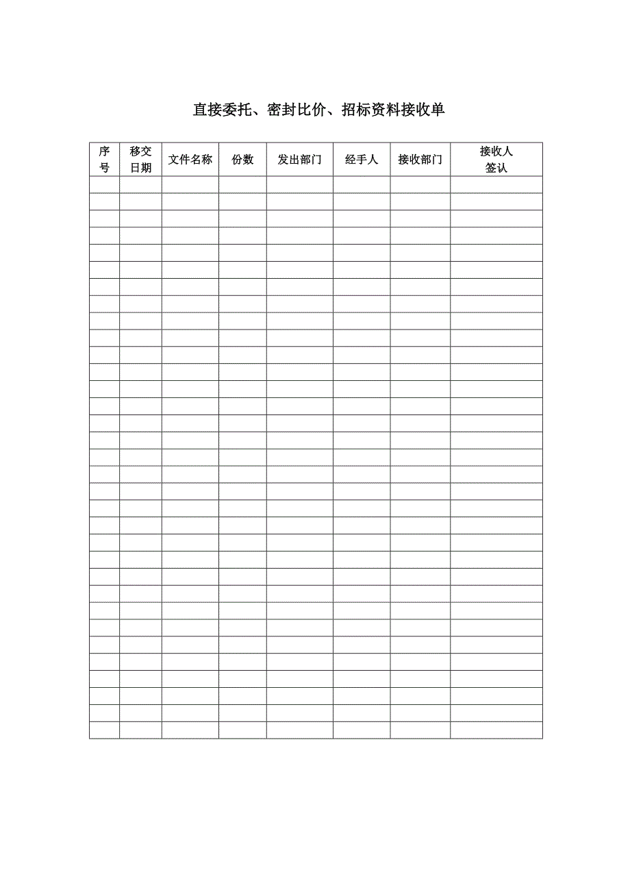 【招采管理】直接委托、密封比价、招标资料接收单_第1页