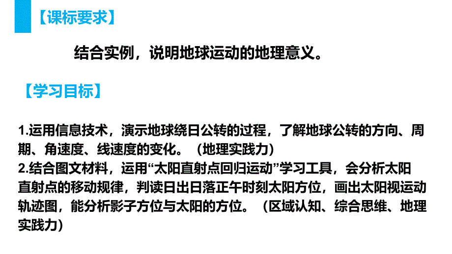 地球的公转第一课时课件 2024-2025学年高中地理 人教版（2019） 选择性必修1_第2页