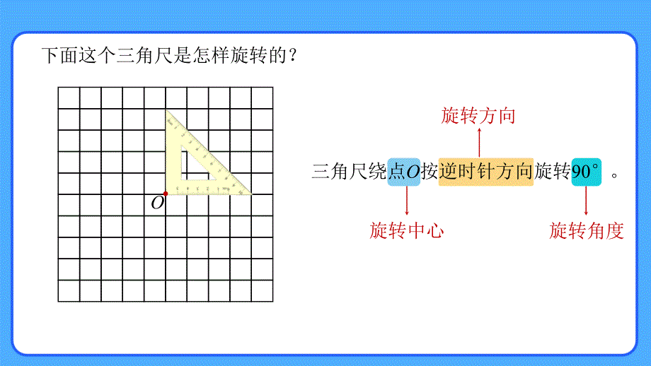 新人教小学五年级数学下册第5单元图形的运动（三）《旋转（二）》示范教学课件_第2页