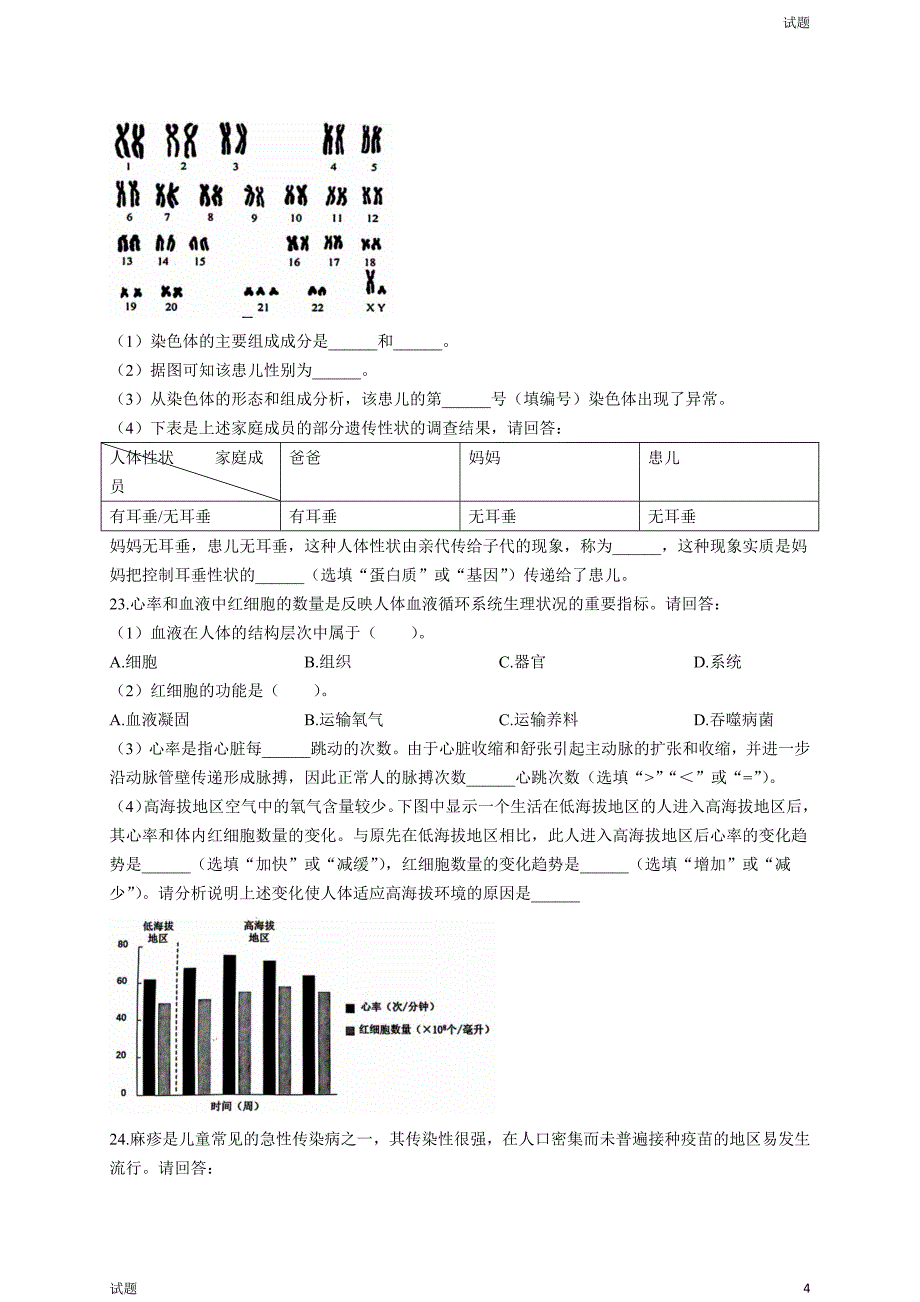 2024年上海中考生物真题试卷_第4页