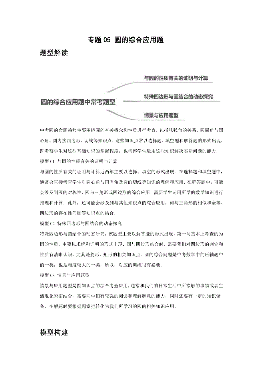 2024年中考数学考前冲刺复习专题05圆的综合应用_第1页