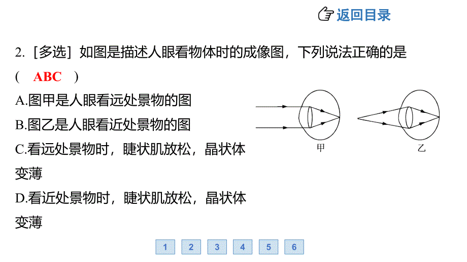 [初中物理]眼睛及视力的矫正+同步训练+沪科版物理八年级上册_第4页