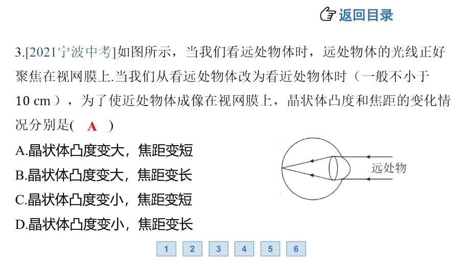 [初中物理]眼睛及视力的矫正+同步训练+沪科版物理八年级上册_第5页