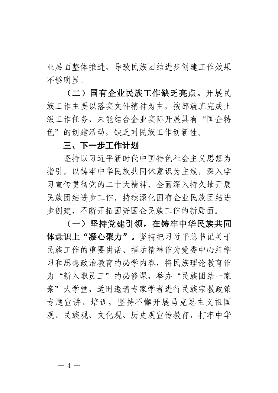 2024年上半年民族团结进步工作总结汇报报告_第4页