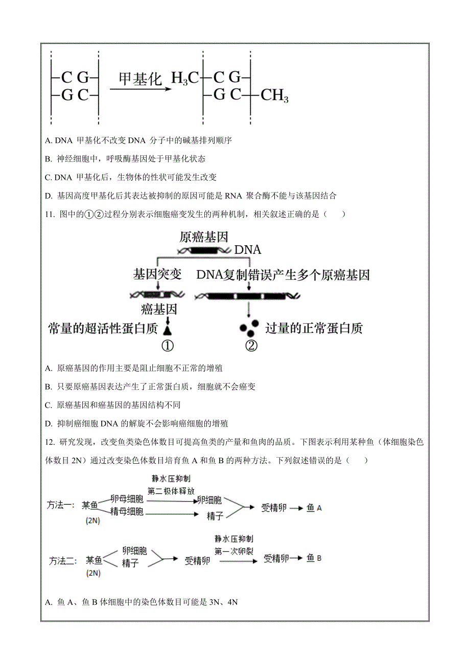 湖南省娄底市涟源市2023-2024学年高一下学期7月期末生物（原卷版）_第4页