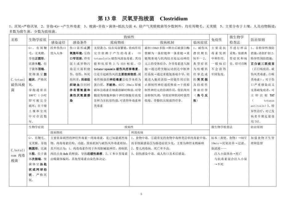 表格版微生物总结汇总_第5页