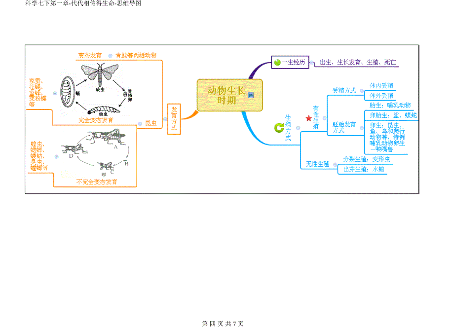 科学七下第一章-代代相传得生命-思维导图_第4页