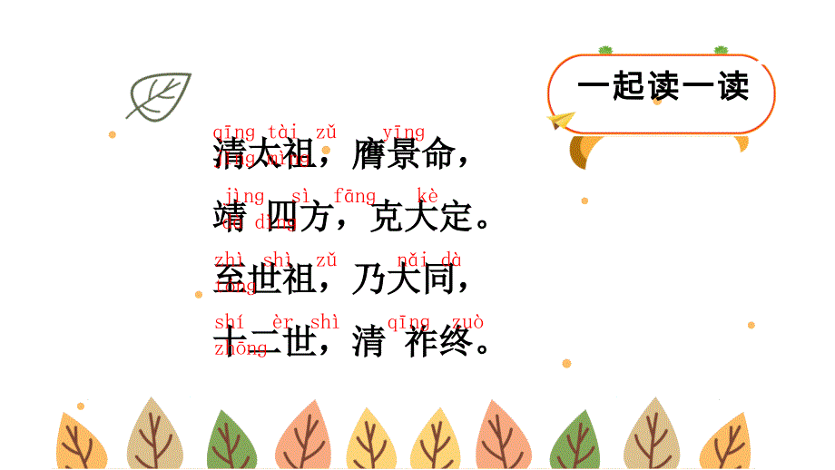 40清太祖膺景命 课件 三字经下半卷 小学国学_第3页