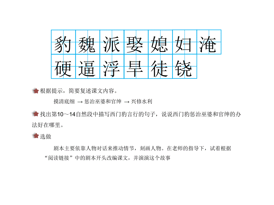 小学语文四年级上册《西门豹治邺》教育教学课件_第4页