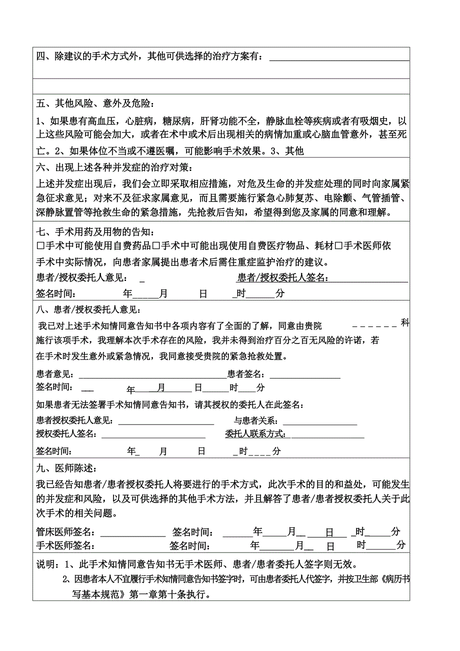 医院手术知情同意书模板_第2页