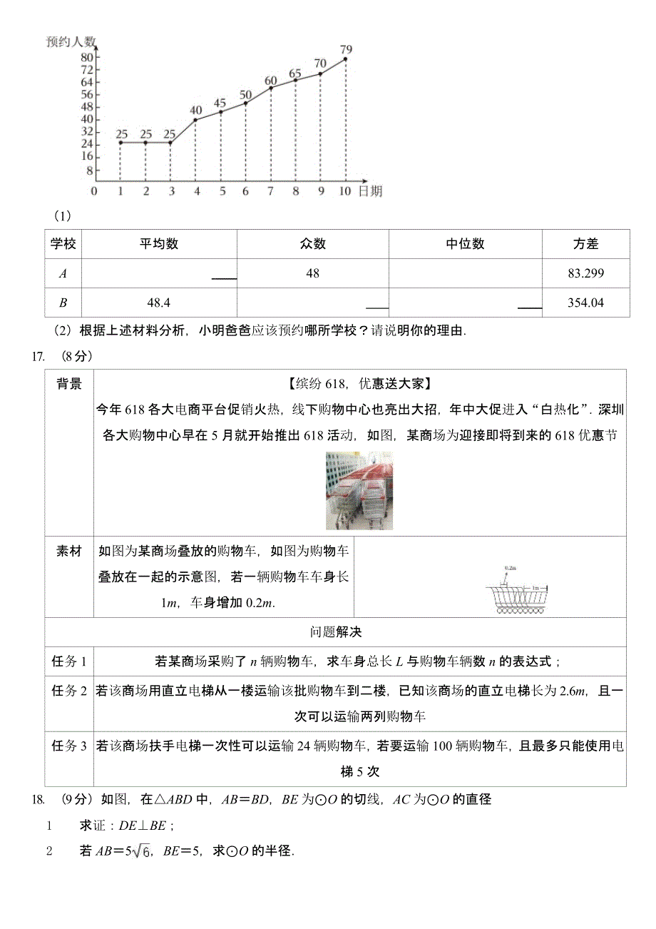 2024年广东省深圳市中考数学试卷含答案_第4页