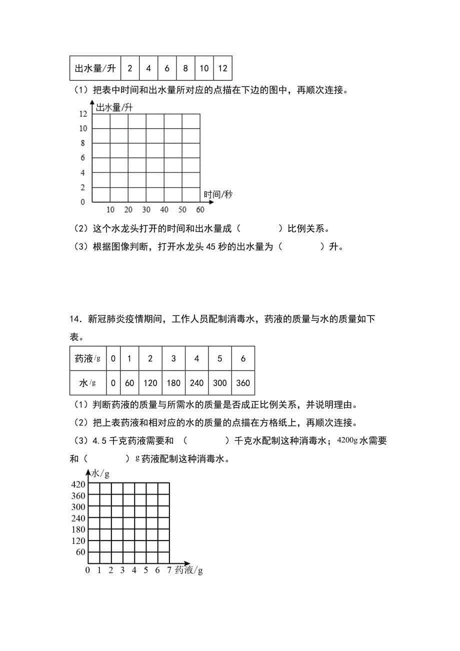 6.1 认识成正比例的量分层作业数学六年级下册 （苏教版）_第5页