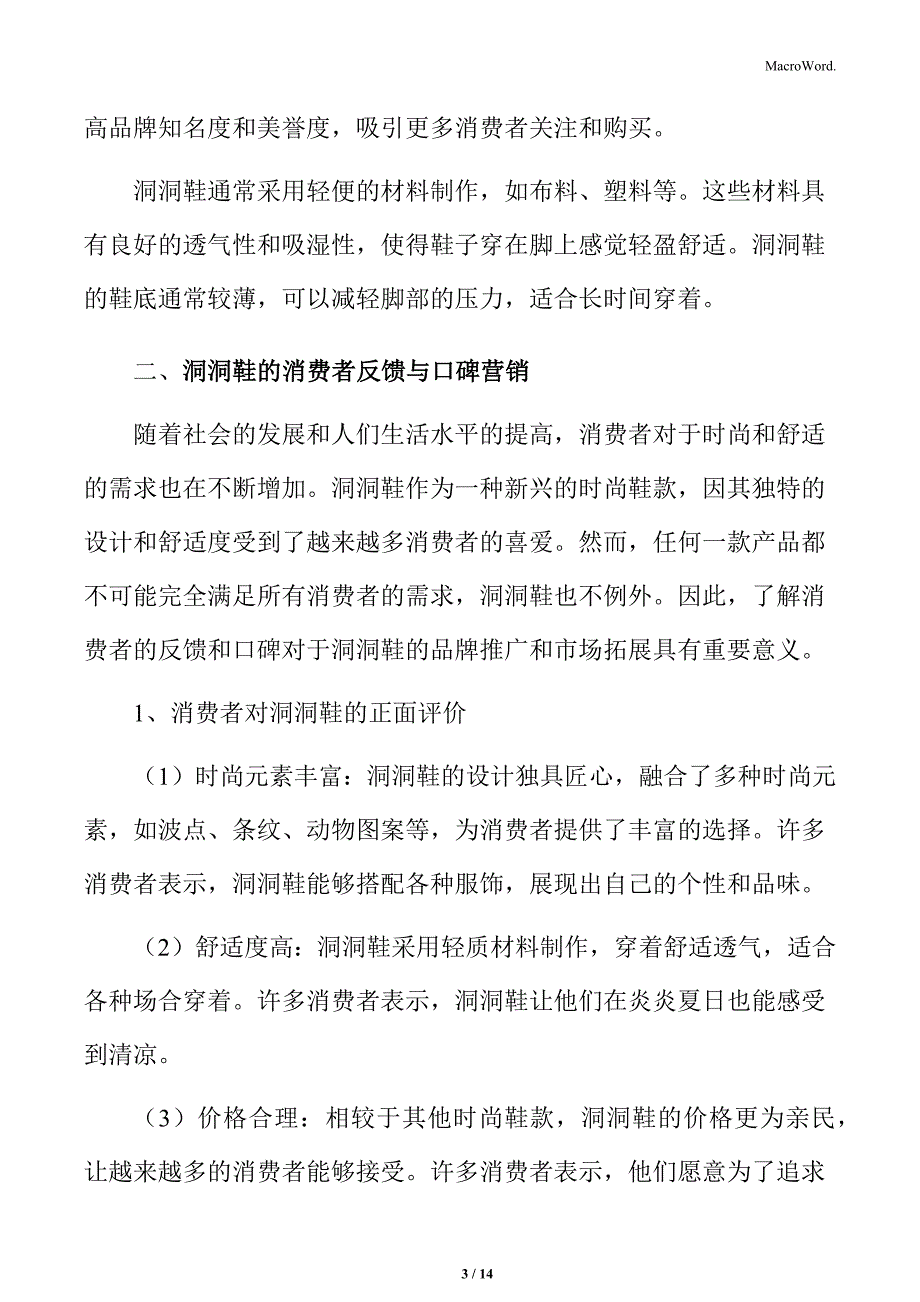 洞洞鞋的消费者反馈与口碑营销_第3页